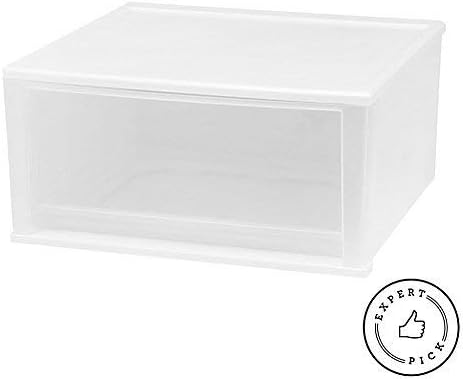 Amazon Com Iris 51 Qt X Large Stacking Drawer In White Home