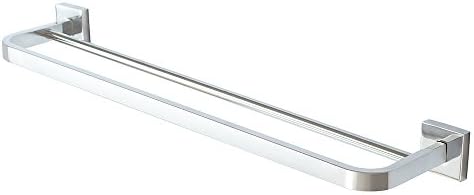 Towel Bar, Double Towel Bar 24-Inch Polished SUS 304 Stainless Steel Wall Mount Bathroom Contemporary Style