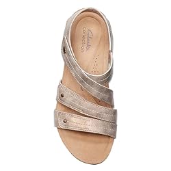 Clarks Women's Calenne Clara Wedge Sandal, Bronze