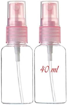 SynSo 2 Plastic Spray Bottles 40 ML, Professional Sprayer for Cleaning Solutions, Kitchen, Hair, Plants, Leak Proof Fine Mist Bottle (2 Pack)