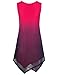 Messic Women's 3/4 Cuffed Sleeve Shirt Casual V Neck Pleated Flowy Henley Tunic Tops (06#Light Rose, Medium)