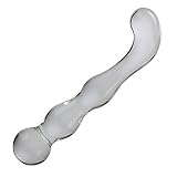 Wowlife Sex Toys Transparent Glass Crystal Penis Female masturbation Glassware Stimulator Stimulation Anal Plug Sex Groud Toy with 1pcs Wowlife's Pouch