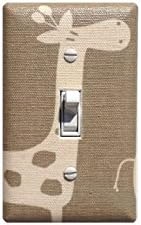 Maple Taupe Giraffe Light Switch Plate Cover