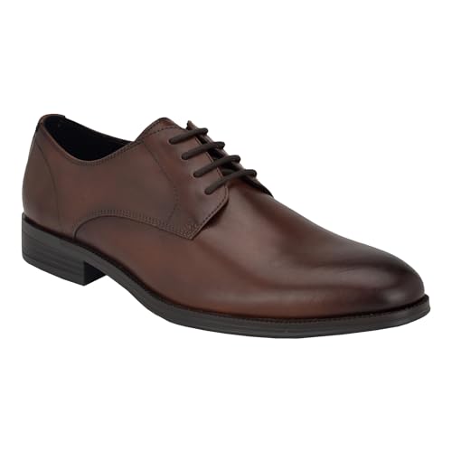 Calvin Klein Men’s Jack Loafer, Medium Brown Leather 211, 10.5