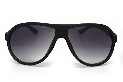 O2 Eyewear CH91 Matte Finish Tinted Aviator Vintage Retro Flat Top (Matte Finish, MATTE BLACK)