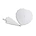 AoGV White Heart Shaped Wedding Parasol Umbrella for Bride, Engagement Photography and Photo Props