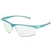 3M 117350000020 Refine 201 Safety Glasses, Wraparound, Clear AntiFog Lens, Teal Frame