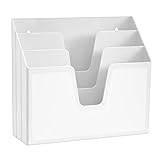 Acrimet Horizontal Triple File Folder Organizer (White Color)