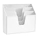 Acrimet Horizontal Triple File Folder Holder Organizer (White Color)