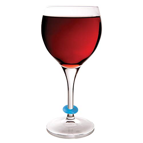 True 0709 Silicone O Charms Wine Gifts, Accessories and Glass Markers, Set of 12
