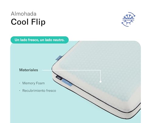 Luuna Almohada Cool Flip, Estándar, Reversible con un Lado Cálido y Otro Fresco para Cada Época del Año, Suavidad y Frescura Garantizada, Marca Mexicana