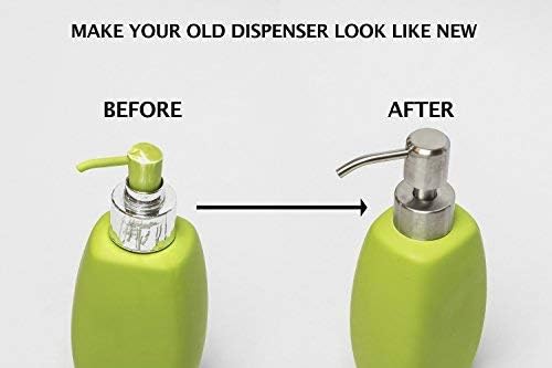 Kapitan Soap Dispenser Pump Head Replacement Spare Stainless Steel 24mm Brushed Finish, Nickel, 1 pack - Image 3