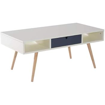 Amazon Com Homcom 40 Modern Wooden Coffee Table With Drawer