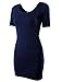 Tom's Ware Womens Classic Slim Fit Bodycon Dress TWFR049-NAVY-US S(Tag Size M)