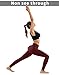 PHISOCKAT High Waist Yoga Pants with Pockets, Tummy Control Yoga Pants for Women, Workout 4 Way Stretch Yoga Leggings (Wine, Small)thumb 3