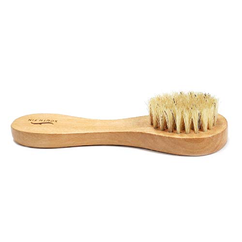 Putars Facial Brush Waterproof Facial Cleansing Brush for Gentle Exfoliation and Deep Scrubbing New Natural Bristle Dry Skin Exfoliation Brush Massager Face Brush Body Brush Face Brush