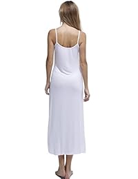 Papicutew Camisón largo completo sin mangas para mujer