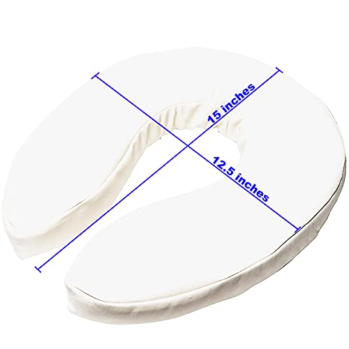 Raised Toilet Seat Cushion, 2" High Padded Comfort Support, Universal