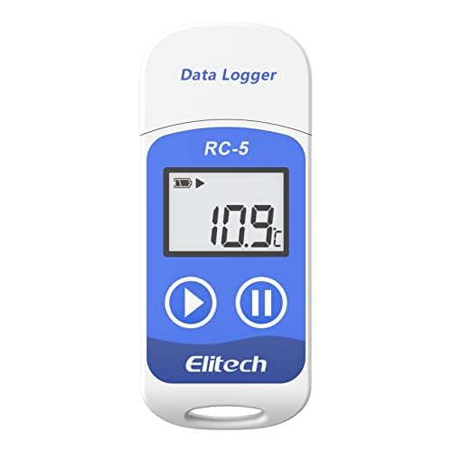 Elitech RC-5 Temperature Data Logger Datalogger Reusable USB PDF 32000 Points Software for Mac and PC