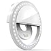 Auxiwa Clip on Selfie Ring Light [Rechargeable Battery] with 36 LED for Smart Phone Camera Round Shape, White primary