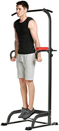 Power Tower, Heavy Duty Dip Station,Home Gym Adjustable Multi-Function Fitness Equipment Pull Up Bar Stand Workout Station[US Stock]
