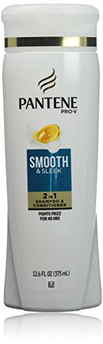 Pantene Pro-V Smooth & Sleek 2 In 1 Shampoo & Conditioner, 4 Count