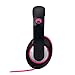 rockpapa Comfort Kids Headphones for School, Lightweight Childrens Boys Girls Teens Over-Ear Headphones Wired 3.5mm for CD DVD Player Tablet Phone Travel Black/Pink
