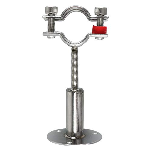 Homend Stainless Steel Wall Mount Ceiling Mount Pipe Support, Adjustable Pipe Bracket Clamp Pipe