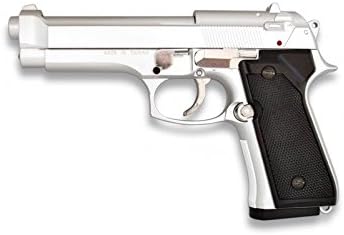 Martinez 35163 Pistola Airsoft M92f Di Metallo Colore Argento Calibro 6 Mm Potenza 0 5 Joule Amazon It Sport E Tempo Libero