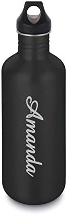 Personalized Klean Kanteen Black 40oz Water Bottle - Loop Cap