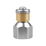 Sooprinse Pressure Washers Spinning Jetting Nozzle for Drain and Sewer Cleaning,Stainless Steel and Brass,G3/8",3.0 Orifice, 4000 PSI