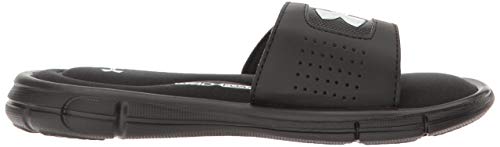 Under Armour Boys' Ignite V Slide Sandal, Black (001)/White, 5