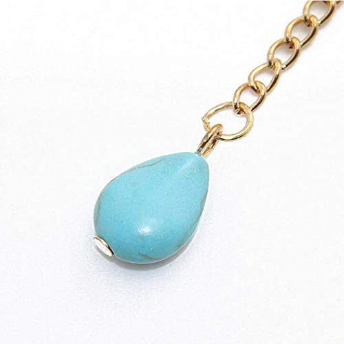 Evazen Bohe Turquoise Leg Chain Gold Beach Crossover Thigh Leg Chain for Women and Girls