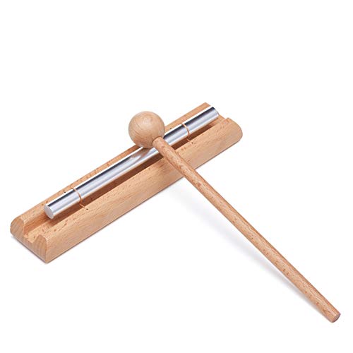 Solo Zenergy Chime for Teachers' Classroom Management, Meditation, Meeting, and Sound Therapy, Includes Wood Mallet