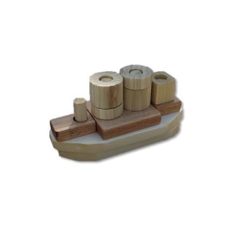 amazon.com: wooden boat puzzle building set, wood puzzle