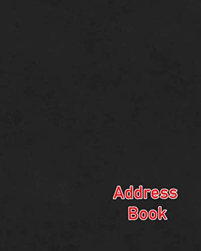 Address Book: Black Cover with Alphabetical Index Name Address Mobile Phone Email