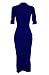 Chellysun Women Striped Half Sleeve Bodycon Dress Slim Fit Midi Dress Clubwear
