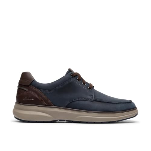 Clarks Mullan Moc Mens Navy Leather, 6