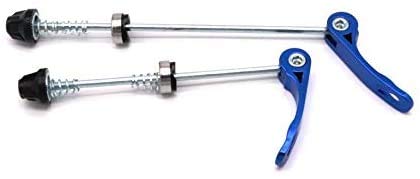 CarbonEnmy More Colour Bicycle Quick Release Set Black for Front and Rear (Blue)