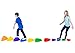 Special Supplies 11-Pieces Set Stepping Stones for Kids Indoor and Outdoor Balance Blocks Promote Coordination, Balance, Strength Child Safe Rubber, Non-Slip Edging