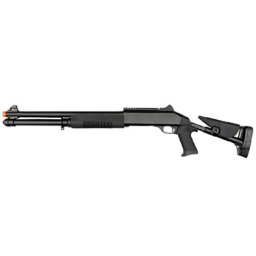 BBTac Airsoft Shotgun BT-M56C Tri-Barrel Triple Shot Spring Loaded Pump Action - Thumbnail 3