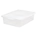 IRIS USA CNL-28 28 Quart Clear Storage Box with White Lid, 2 Piece