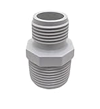 PVC Garden Hose Adapter (1" NPT x 3/4" GHT) For