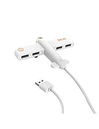 DLG   Hub USB de 4 puertos con forma de avión, divisor USB con cable seguro y funcional para PC Mac   Superficie Notebook   USB Drives Mobile HDD y más