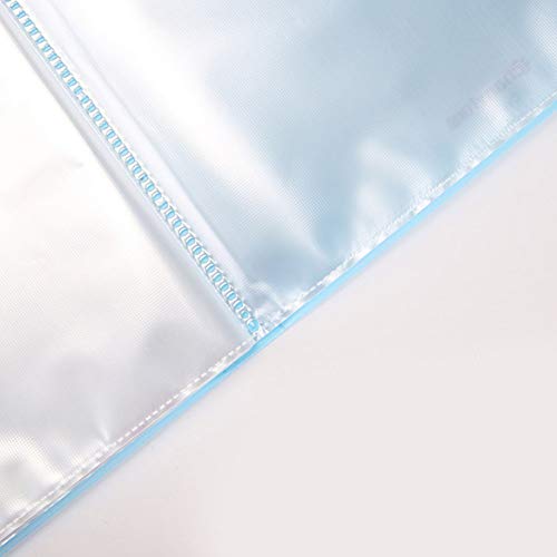 Hirkase Clear File Folders Protector Presentation Book Organizer Binder Office School Supplies for 100-Page Capacity for A4 and Letter Size Inserts Available for Report Sheets, Artworks(White)