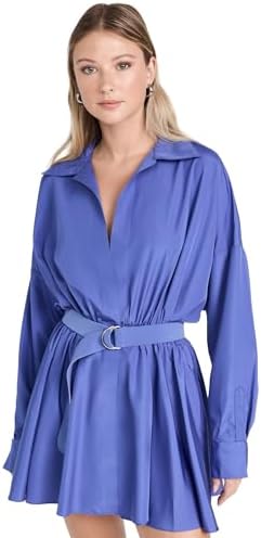 norma kamali long sleeve crewneck mini dress Norma Kamali Long Sleeve Deep V Ruffle Mini Dress