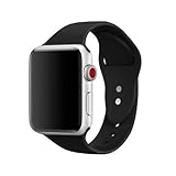 AdMaster Sport Band for Apple Watch 42mm 38mm, Soft Silicone Strap Replacement iWatch Bands for Apple Watch Sport, Series 3, Series 2, Series 1 S/M M/L