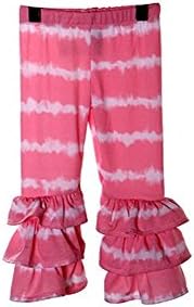 Toddlers TieDye Triple Ruffle Pants, Pink