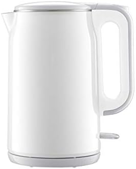 Aishanghuayi Double Anti-scalding Simple Electric Kettle, 1.7L, White, Stainless Steel,Suitable for Home, Office,Applicable Voltage: 110V~220V High Capacity (Color : White)