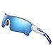 TOREGE Polarized Sports Sunglasses with 3 Interchangeable Lenses for Men Women Cycling Running Driving Fishing Golf Baseball Glasses TR33 Storm Chaser